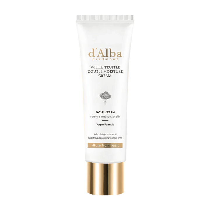 d'Alba White Truffle Double Moisture Cream är en ansiktskräm med vegansk formula, speciellt framtagen för att ge djup återfuktning och näring till huden. Den dubbla formulan erbjuder långvarig fuktighet och stödjer hudens naturliga balans för en strålande hud.